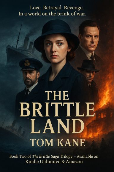 Cover featuring a woman in a hat, with two men and a burning ship in the background.