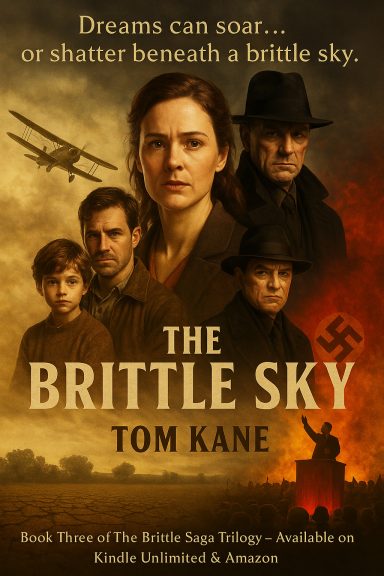 Book cover featuring a woman and three men, set against a WWII backdrop with a Nazi symbol.